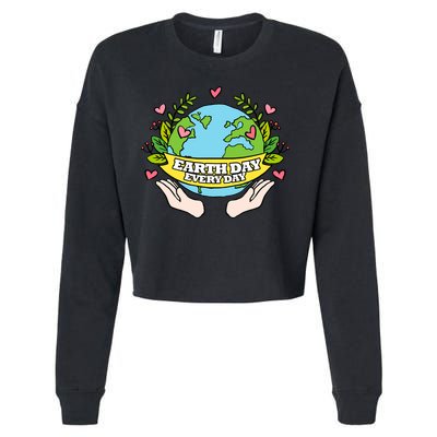 Earth Day Everyday Awareness Cropped Pullover Crew