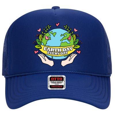 Earth Day Everyday Awareness High Crown Mesh Back Trucker Hat