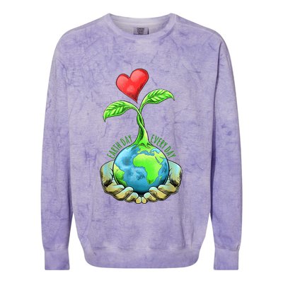 Earth Day Everyday Nature Heart Colorblast Crewneck Sweatshirt