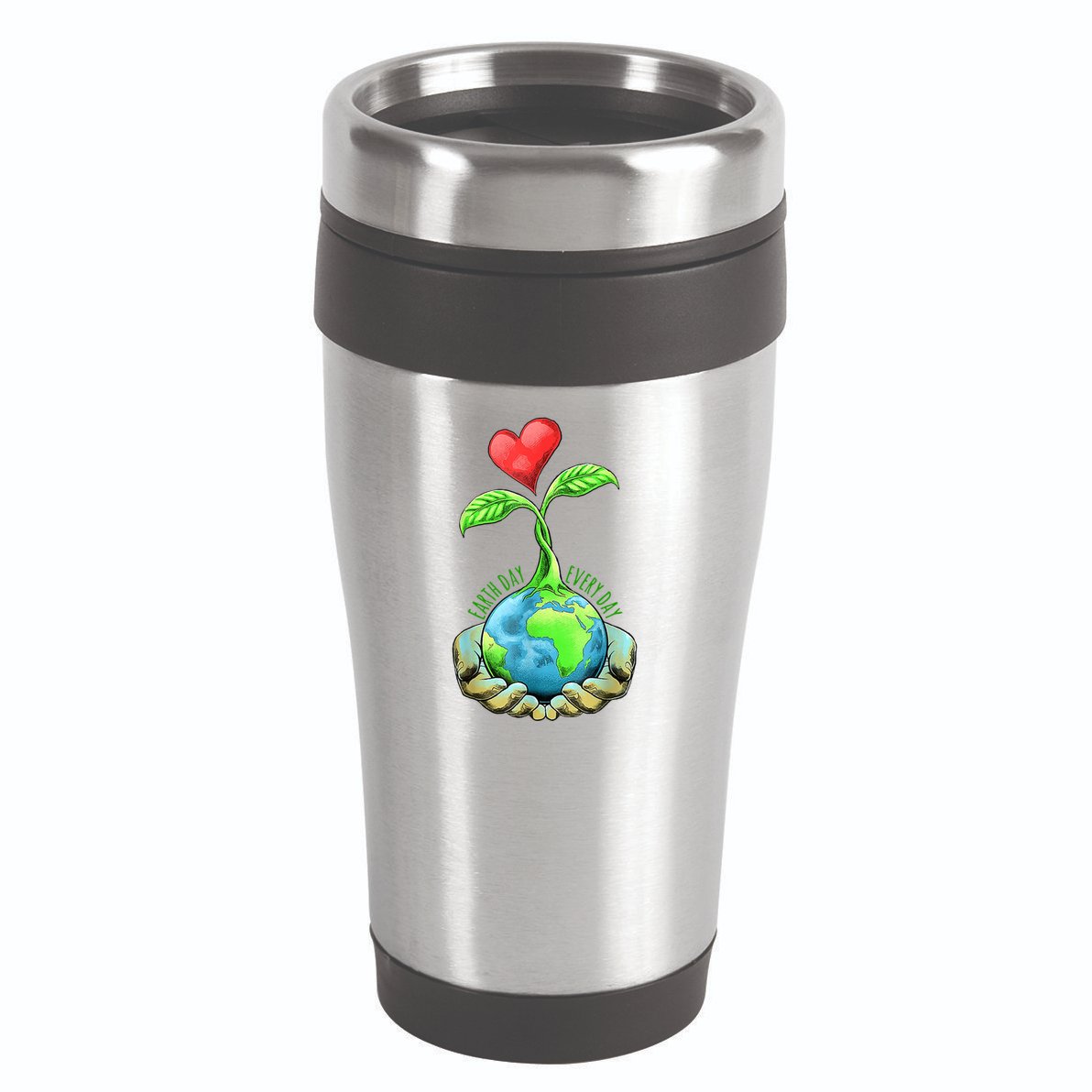 Earth Day Everyday Nature Heart 16oz Travel Tumbler