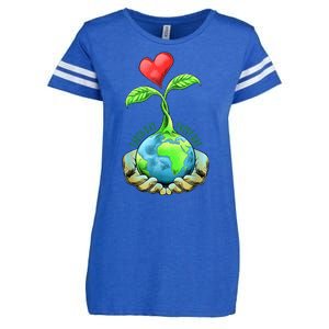 Earth Day Everyday Nature Heart Enza Ladies Jersey Football T-Shirt