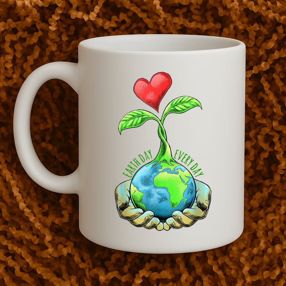 Earth Day Everyday Nature Heart Mug