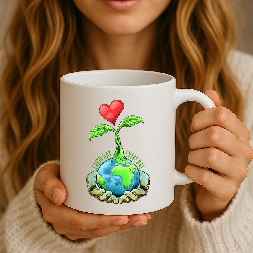 Earth Day Everyday Nature Heart Mug
