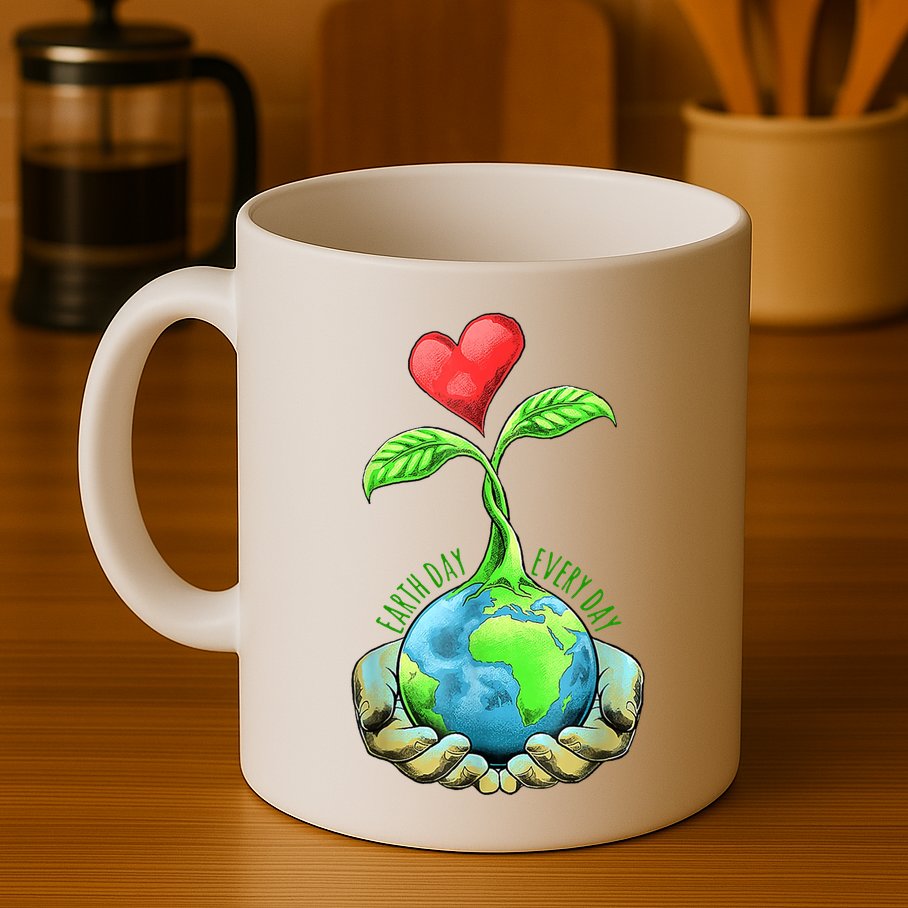 Earth Day Everyday Nature Heart Mug