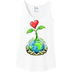 Earth Day Everyday Nature Heart Ladies Essential Tank