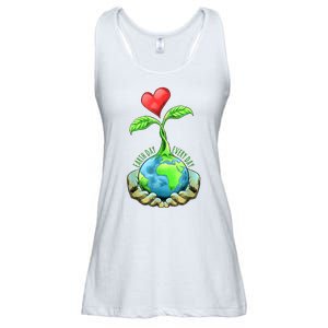 Earth Day Everyday Nature Heart Ladies Essential Flowy Tank