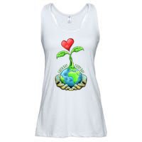 Earth Day Everyday Nature Heart Ladies Essential Flowy Tank