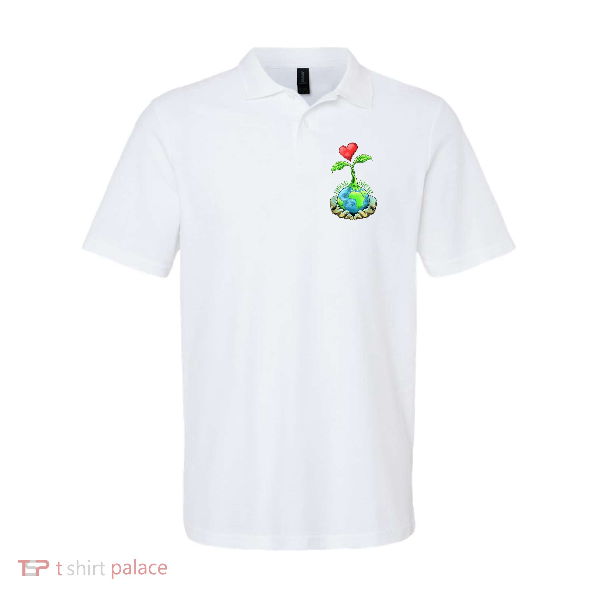 Earth Day Everyday Nature Heart Polo