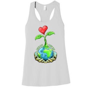 Earth Day Everyday Nature Heart Women's Racerback Tank