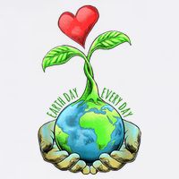 Earth Day Everyday Nature Heart Tank Top