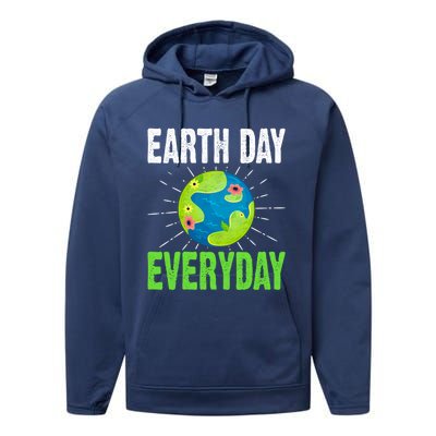 Earth Day Everyday Plant Nature Environtal Lover Funny Gift Performance Fleece Hoodie