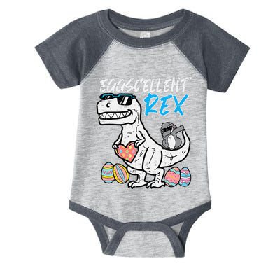 Easter Dino Eggcellent Bunny Dab Cute Trex Infant Baby Jersey Bodysuit