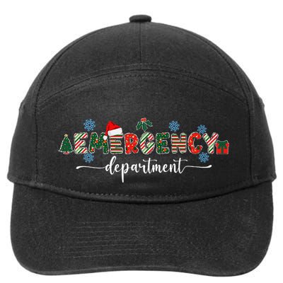 Emergency Department Er Nurse Christmas Emergency Room 7-Panel Snapback Hat