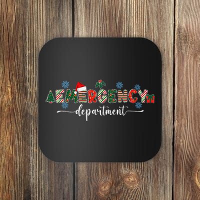 Emergency Department Er Nurse Christmas Emergency Room Coaster