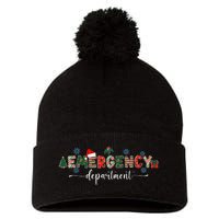 Emergency Department Er Nurse Christmas Emergency Room Pom Pom 12in Knit Beanie