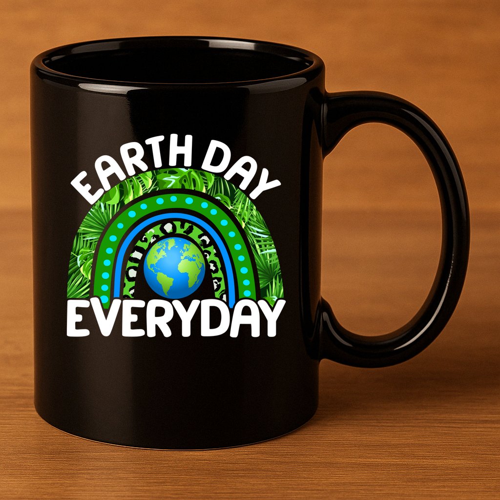 Earth Day Everyday Nature Rainbow 11oz C Handle Ceramic Mug