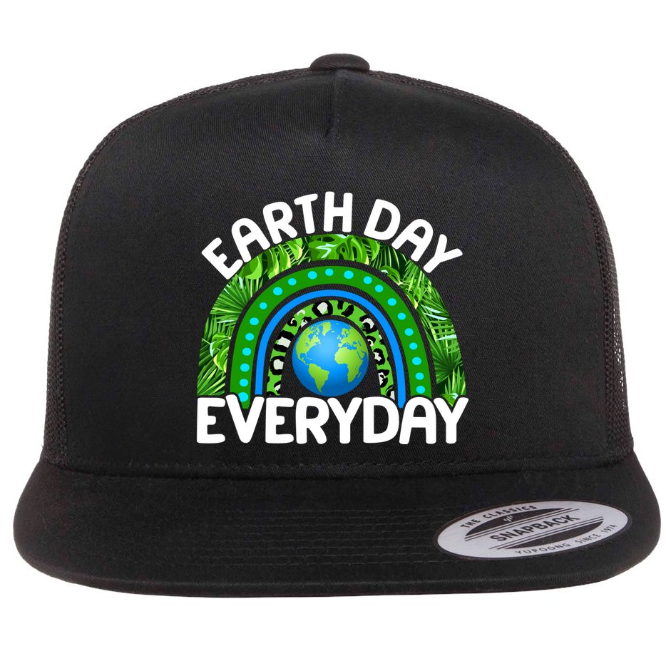 Earth Day Everyday Nature Rainbow Flat Bill Trucker Hat