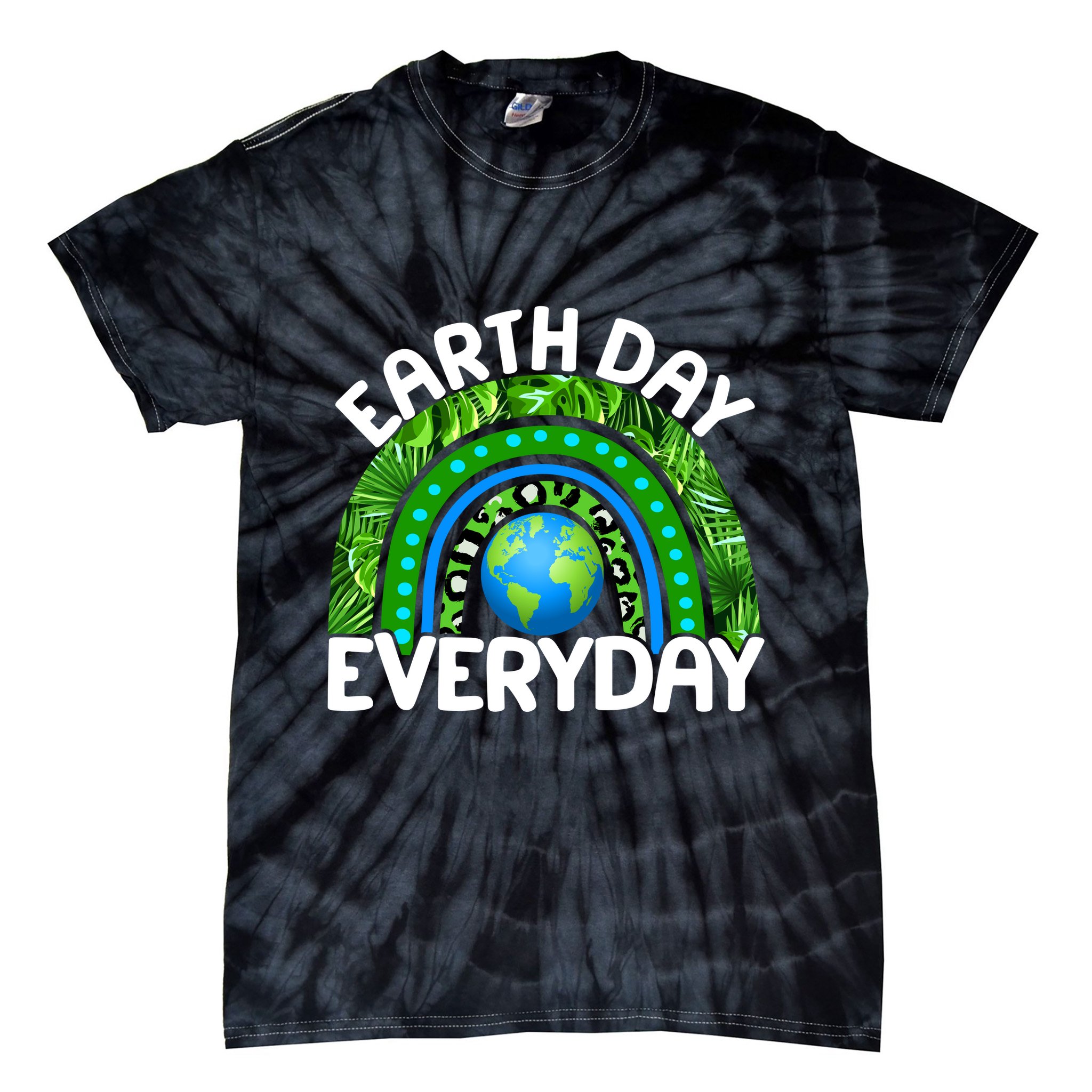 Earth Day Everyday Nature Rainbow Tie-Dye T-Shirt