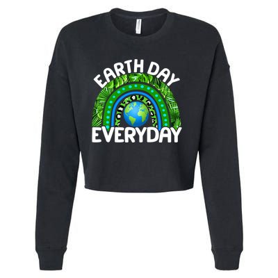 Earth Day Everyday Nature Rainbow Cropped Pullover Crew