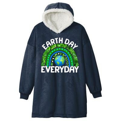 Earth Day Everyday Nature Rainbow Hooded Wearable Blanket