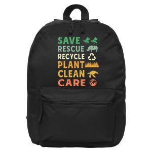 Earth Day Ecofriendly Message 16 in Basic Backpack