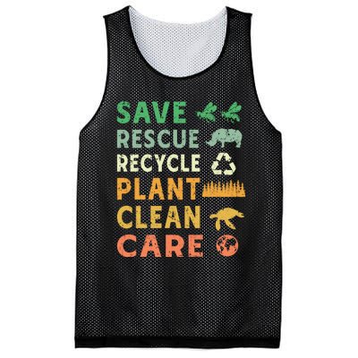 Earth Day Ecofriendly Message Mesh Reversible Basketball Jersey Tank