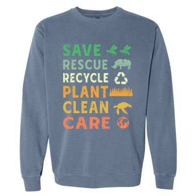 Earth Day Ecofriendly Message Garment-Dyed Sweatshirt