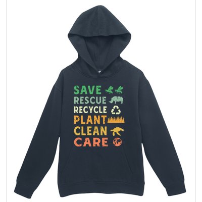 Earth Day Ecofriendly Message Urban Pullover Hoodie