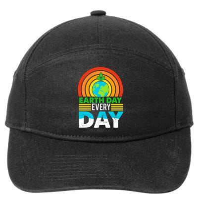 Earth Day Everyday Eco Awareness 7-Panel Snapback Hat