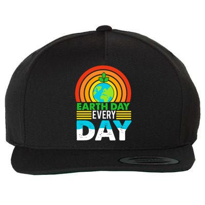 Earth Day Everyday Eco Awareness Wool Snapback Cap