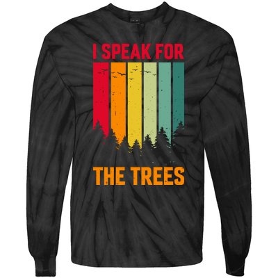 Earth Day Environmental Statement Graphic Tie-Dye Long Sleeve Shirt