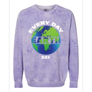 Earth Day Everyday Save The Earth Save Our Home Planet Earth Gift Colorblast Crewneck Sweatshirt