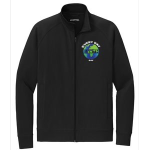 Earth Day Everyday Save The Earth Save Our Home Planet Earth Gift Stretch Full-Zip Cadet Jacket