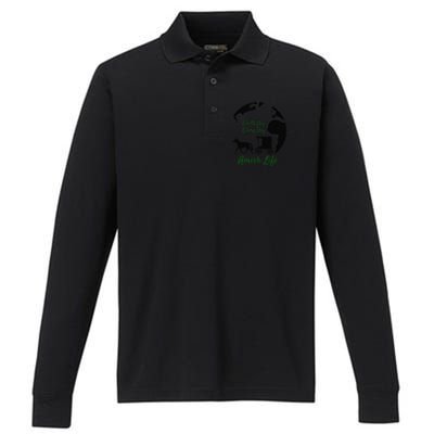 Earth Day Every Day Amish Life Performance Long Sleeve Polo