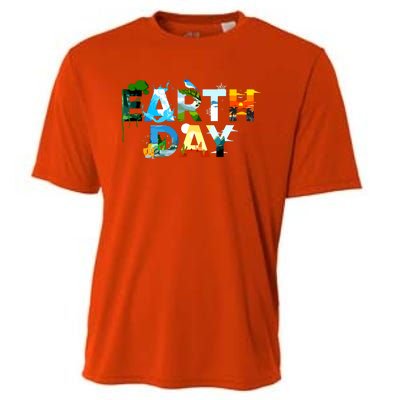 Earth Day Environmental Protection Save Tree Animals Cooling Performance Crew T-Shirt