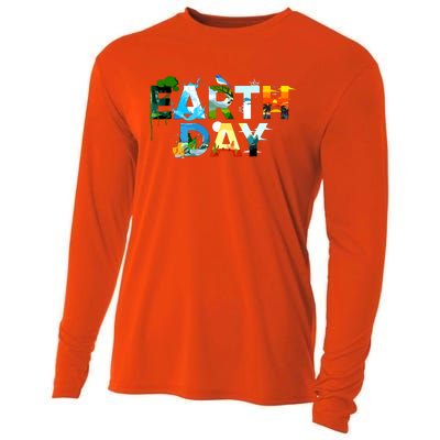 Earth Day Environmental Protection Save Tree Animals Cooling Performance Long Sleeve Crew