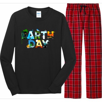 Earth Day Environmental Protection Save Tree Animals Long Sleeve Pajama Set