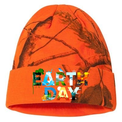 Earth Day Environmental Protection Save Tree Animals Kati Licensed 12" Camo Beanie