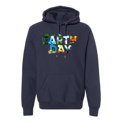 Earth Day Environmental Protection Save Tree Animals Premium Hoodie