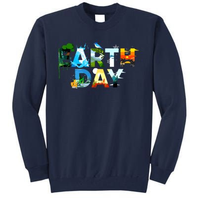 Earth Day Environmental Protection Save Tree Animals Tall Sweatshirt