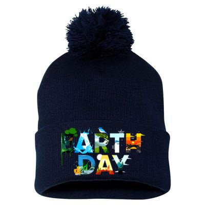 Earth Day Environmental Protection Save Tree Animals Pom Pom 12in Knit Beanie