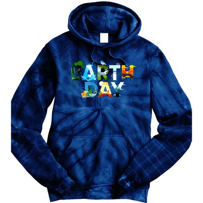 Earth Day Environmental Protection Save Tree Animals Tie Dye Hoodie