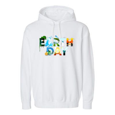 Earth Day Environmental Protection Save Tree Animals Garment-Dyed Fleece Hoodie