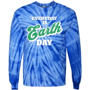 Earth Day Everyday Day Is Earth Day Climate Change Planet Meaningful Gift Tie-Dye Long Sleeve Shirt