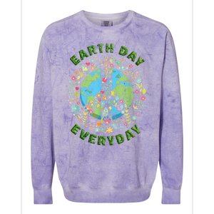 Earth Day Every Day Aesthetic Earth Day Colorblast Crewneck Sweatshirt