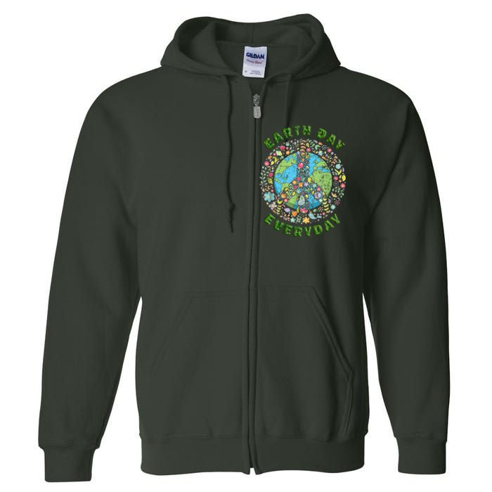 Earth Day Every Day Aesthetic Earth Day Full Zip Hoodie