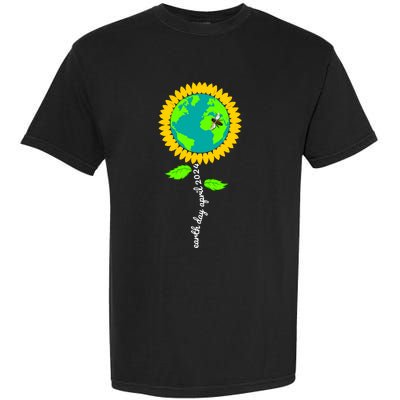 Earth Day Every Day 2024 Sunflower Restore Save Earth Garment-Dyed Heavyweight T-Shirt