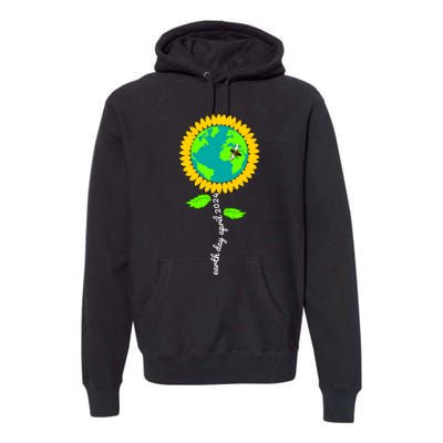 Earth Day Every Day 2024 Sunflower Restore Save Earth Premium Hoodie