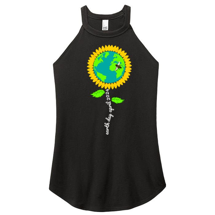 Earth Day Every Day 2024 Sunflower Restore Save Earth Women’s Perfect Tri Rocker Tank