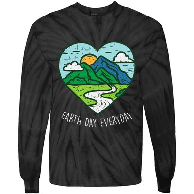 Earth Day Everyday April 22nd Environmentalist Gift Tie-Dye Long Sleeve Shirt